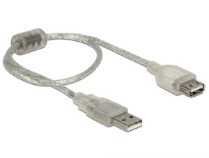 DeLOCK 82244 USB Kabel USB 2.0 0,3 m USB A 0,48 Gbit/s Transparent