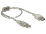 DeLOCK 82244 USB Kabel USB 2.0 0,3 m USB A 0,48 Gbit/s Transparent