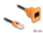 DELOCK D-Typ RJ45 Kabel Stecker zu Buchse Cat.5e O/S 30cm