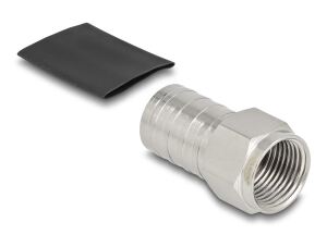 DELOCK F Stecker zum Crimpen RG-6 mit Schrumpfschlauch