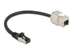 DELOCK Kabel RJ45 Stecker zu Keystone Modul RJ45 Buchse 25cm