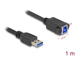 DeLOCK USB 5 Gbps Kabel USB Typ-A Stecker zu USB Typ-B Buchse zum Einbau 1 m schwarz