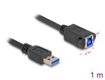DeLOCK USB 5 Gbps Kabel USB Typ-A Stecker zu USB Typ-B Buchse zum Einbau 1 m schwarz