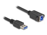 DeLOCK USB 5 Gbps Kabel USB Typ-A Stecker zu USB Typ-B Buchse zum Einbau 1 m schwarz