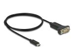 DeLOCK Adapter USB Type-C zu 1 x Seriell RS-232 D-Sub 9 Pin Stecker mit Muttern 1 m