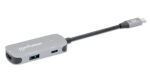 Manhattan 130707 laptop-dockingstation & portreplikator Kabelgebunden USB 3.2 Gen 1 (3.1 Gen 1) Type-C Aluminium