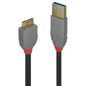 Lindy 36767 USB Kabel USB 3.2 Gen 1 (3.1 Gen 1) 2 m USB A Micro-USB B 5 Gbit/s Schwarz