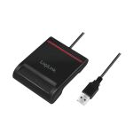 LogiLink CR0047 Smart-Card-Lesegerät Drinnen USB 2.0 Schwarz