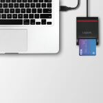 LogiLink CR0047 Smart-Card-Lesegerät Drinnen USB 2.0 Schwarz