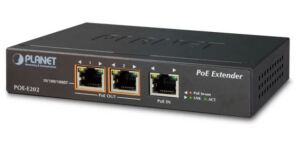 PLANET POE-E202 Netzwerk-Erweiterungsmodul Netzwerksender & -empfänger Schwarz 10, 100, 1000 Mbit/s