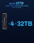 TERRAMASTER D4 SSD,4bay All SSD Gehäuse,USB4,40Gbps,Diskless