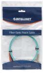 Intellinet Glasfaser LWL-Anschlusskabel, Duplex, Multimode, ST/LC, 50/125 µm, OM3, 5 m, aqua