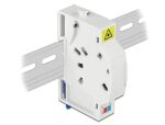DeLOCK LWL Anschlussdose für Hutschiene 2 x SC Simplex oder LC Duplex