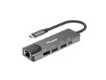 Equip USB-C 5-in-1-Multifunktionsadapter, HDMI, Gigabit LAN, USB 3.2 GEN1, 100W USB PD