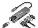 Equip USB-C 5-in-1-Multifunktionsadapter, HDMI, Gigabit LAN, USB 3.2 GEN1, 100W USB PD