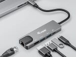 Equip USB-C 5-in-1-Multifunktionsadapter, HDMI, Gigabit LAN, USB 3.2 GEN1, 100W USB PD