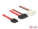 DELOCK SATA-Kabel Slim 13pin -> SATA 7pin +2pin Molex...