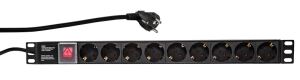 LogiLink PDU9C02 Stromverteilereinheit (PDU) 9 AC-Ausgänge Schwarz