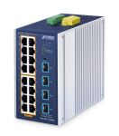 PLANET ndustrial L2+ 16-Port 10/100/1000T 802.3at PoE +...