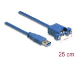DELOCK Kabel USB 3.0 A Stecker USB 3.0 A Bu zum Einbau 25cm