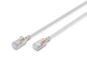Digitus CAT 6A F-FTP Slim Patchkabel, 0,5m, Grau