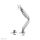 Neomounts NM-D775SILVERPLUS Monitorarm 10-49" - Gasfeder - Topfix - 180°-Stopp