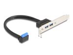 DeLOCK Slotblech 1 x USB 5 Gbps Pfostenbuchse 90° gewinkelt zu 2 x USB 5 Gbps Typ-A Buchse 50 cm