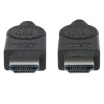 Manhattan High Speed HDMI-Kabel mit Ethernet-Kanal, HEC, ARC, 3D, 4K@30Hz, HDMI-Stecker auf HDMI-Stecker, geschirmt, schwarz, 3 m