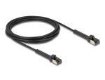 DELOCK RJ45 Netzwerkkabel Cat.6A U/FTP winkelbar 3m schwa
