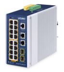 PLANET IP30 Industrial L2/L4 16-Port Managed L2/L4...