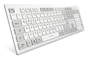 Sharkoon OfficePal K30W wh Tastatur Heimbüro USB QWERTZ Deutsch Weiß