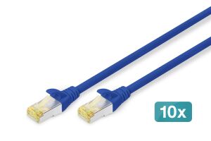 Digitus CAT 6A S/FTP Patchkabel, 10 Stück