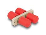 DELOCK LWL Kupplung ST Duplex Buchse zu ST Duplex Bu beige