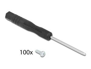 DELOCK Schrauben und Schraubendreher für LWL Adapter 100 Stk