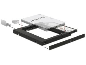 DELOCK Einbaurahmen 5,25" Slim für 2,5 SATA HDD 9,5mm