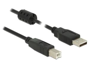 DeLOCK 2m, USB 2.0-A/USB 2.0-B USB Kabel USB A USB B 0,48 Gbit/s Schwarz