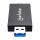 Manhattan 102735 Kartenleser USB 3.2 Gen 1 (3.1 Gen 1) Type-A/Type-C Schwarz, Transparent