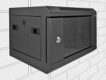 DELOCK 10" Netzwerkschrank mit Glastür 4 HE schwarz