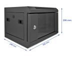 DELOCK 10" Netzwerkschrank mit Glastür 4 HE schwarz