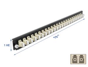 DELOCK 19 LWL Spleißbox Frontblende 24 Port LC Duplex beige
