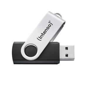 Intenso USB-Stick Office Line, 256 GB, USB-A, 3.2 Gen 1x1, schwarz-silber