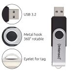 Intenso USB-Stick Office Line, 256 GB, USB-A, 3.2 Gen 1x1, schwarz-silber