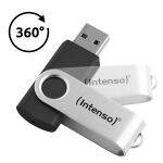 Intenso USB-Stick Office Line, 256 GB, USB-A, 3.2 Gen 1x1, schwarz-silber