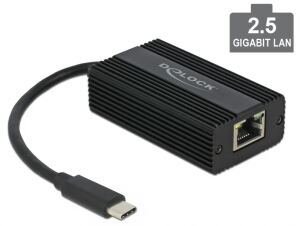 DELOCK Adapter USB 3.1 Typ-C Stecker zu 2,5 Gbit LAN