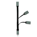LogiLink UA0315 Schnittstellen-Hub USB 3.2 Gen 1 (3.1 Gen 1) Type-C 5000 Mbit/s Schwarz, Grau