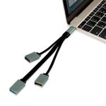 LogiLink UA0315 Schnittstellen-Hub USB 3.2 Gen 1 (3.1 Gen 1) Type-C 5000 Mbit/s Schwarz, Grau