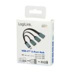 LogiLink UA0315 Schnittstellen-Hub USB 3.2 Gen 1 (3.1 Gen 1) Type-C 5000 Mbit/s Schwarz, Grau