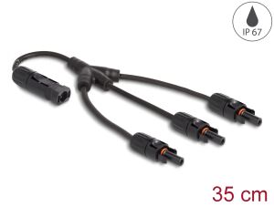 DELOCK DL4 Solar Splitter Kabel 1xStecker zu 3xBuchse 35cm