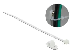 DELOCK Befestigungsschelle 9,5 mm mit KBI 200x4,8mm weiß