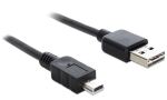 DeLOCK 3m USB 2.0 A - mini USB m/m USB Kabel USB A Mini-USB B 0,48 Gbit/s Schwarz